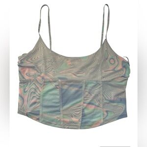 ELODIE Mesh Adjustable Spaghetti Strap XL Top BNWT